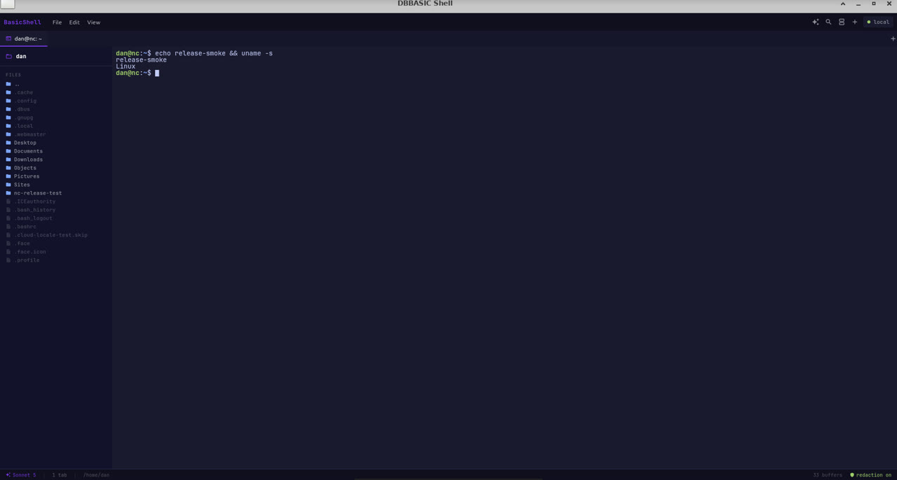 Shell: a terminal with a file sidebar